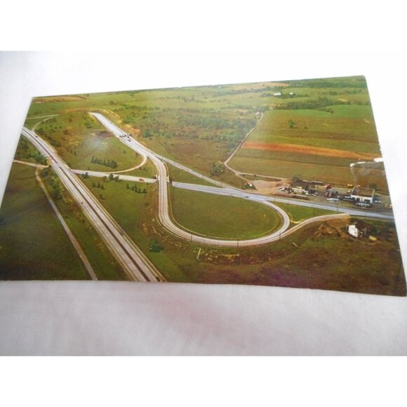 Vintage Postcard unposted Carlisle Interchange Road Turnpike PA - Picture 1 of 2